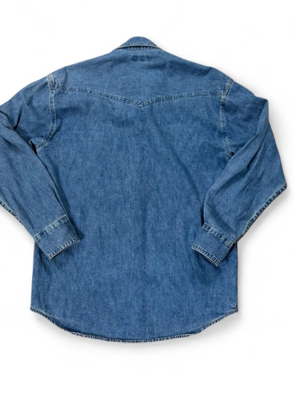 Stetson Blue Denim Brown Snap Button Western Shirt Women’s Size M - Picture 7 of 7